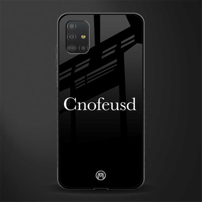 cnofeusd confused black glass case for samsung galaxy a51 image