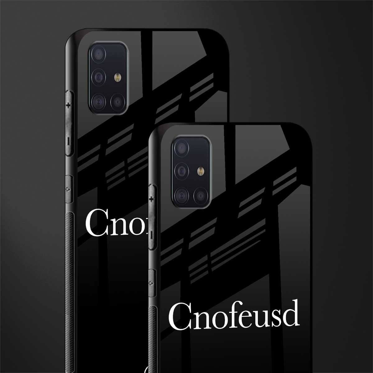 cnofeusd confused black glass case for samsung galaxy a71 image-2
