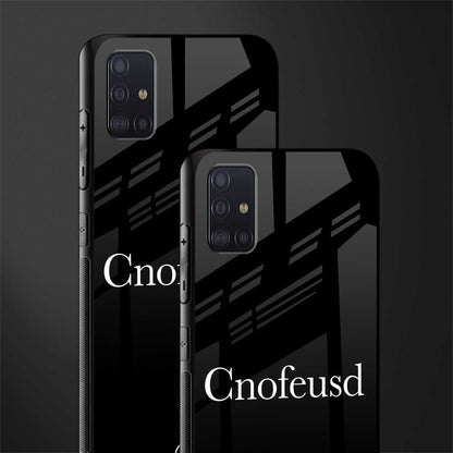 cnofeusd confused black glass case for samsung galaxy a71 image-2