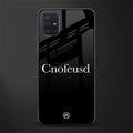 cnofeusd confused black glass case for samsung galaxy a71 image