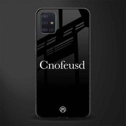 cnofeusd confused black glass case for samsung galaxy a71 image