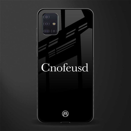 cnofeusd confused black glass case for samsung galaxy a71 image