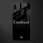 cnofeusd confused black glass case for samsung galaxy a20 image