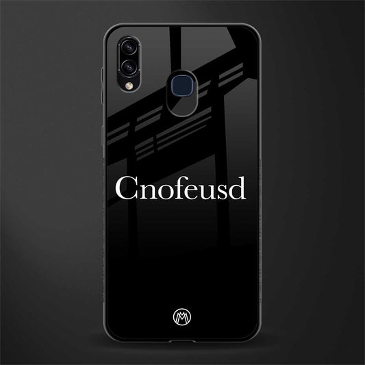 cnofeusd confused black glass case for samsung galaxy a20 image