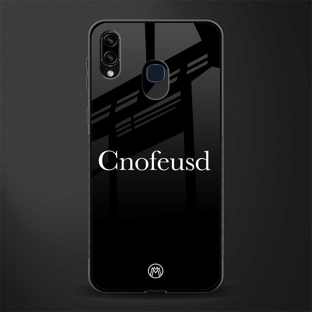 cnofeusd confused black glass case for samsung galaxy m10s image