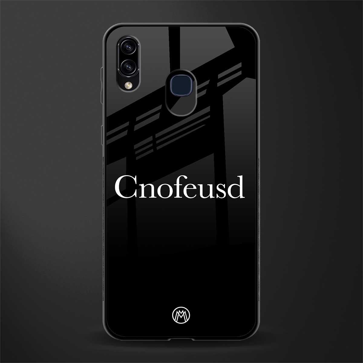 cnofeusd confused black glass case for samsung galaxy m10s image
