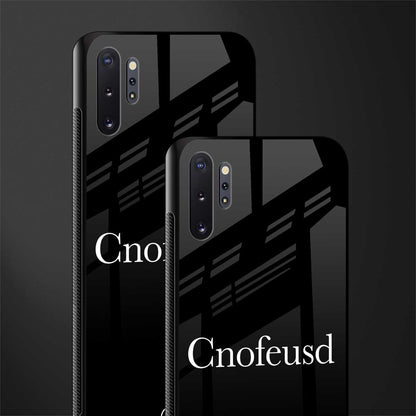cnofeusd confused black glass case for samsung galaxy note 10 plus image-2