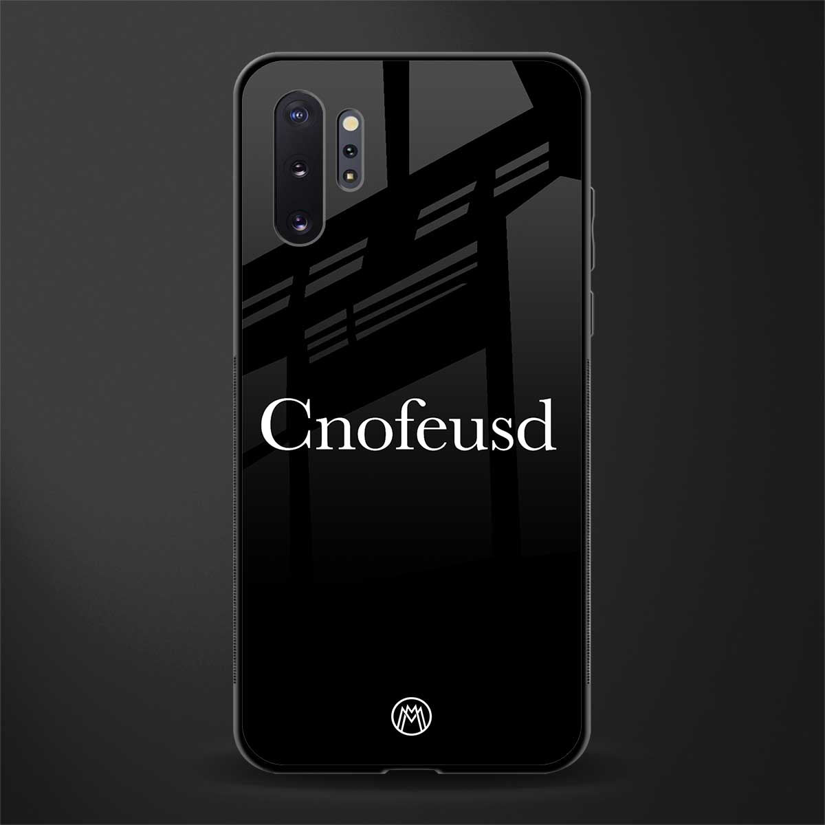 cnofeusd confused black glass case for samsung galaxy note 10 plus image