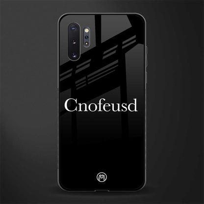 cnofeusd confused black glass case for samsung galaxy note 10 plus image