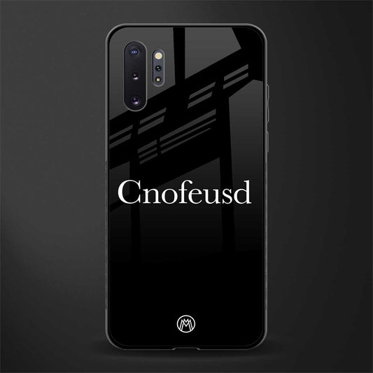 cnofeusd confused black glass case for samsung galaxy note 10 plus image
