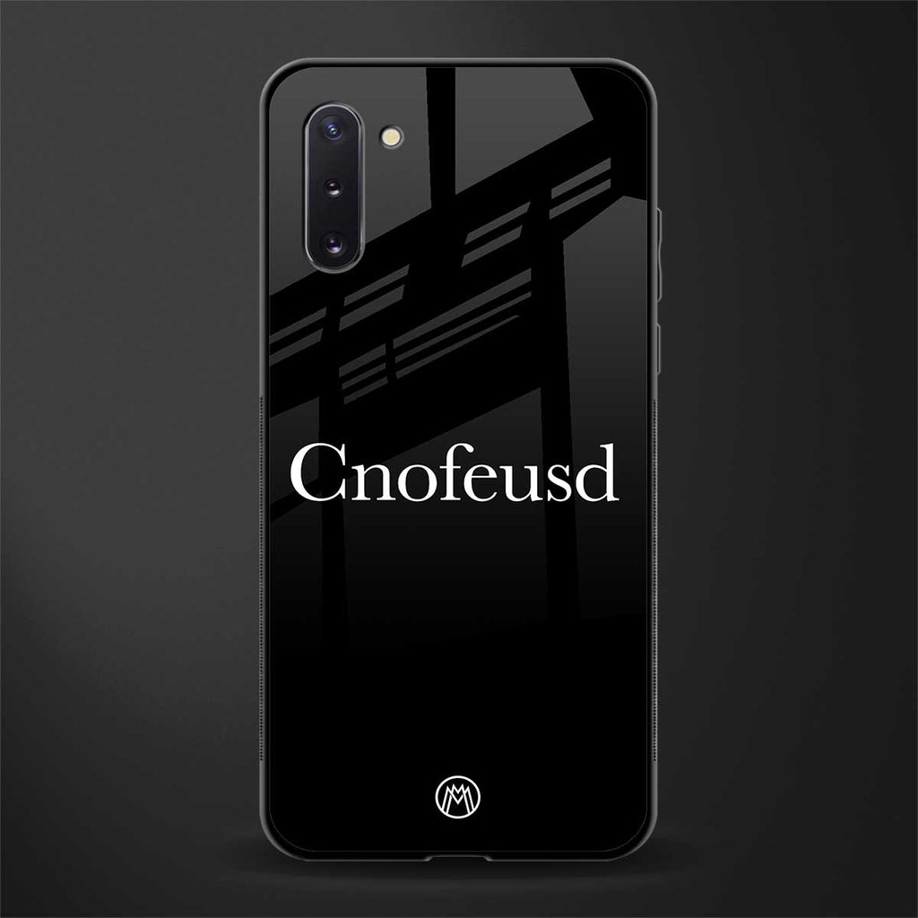 cnofeusd confused black glass case for samsung galaxy note 10 image