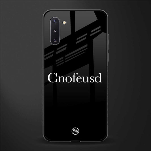 cnofeusd confused black glass case for samsung galaxy note 10 image