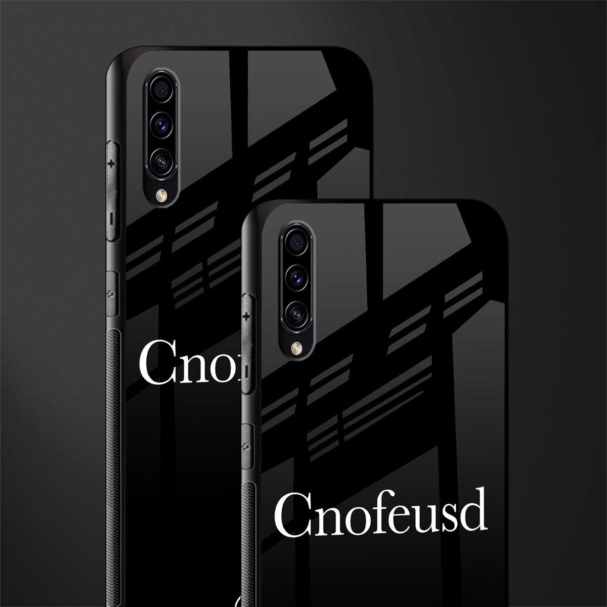 cnofeusd confused black glass case for samsung galaxy a70 image-2