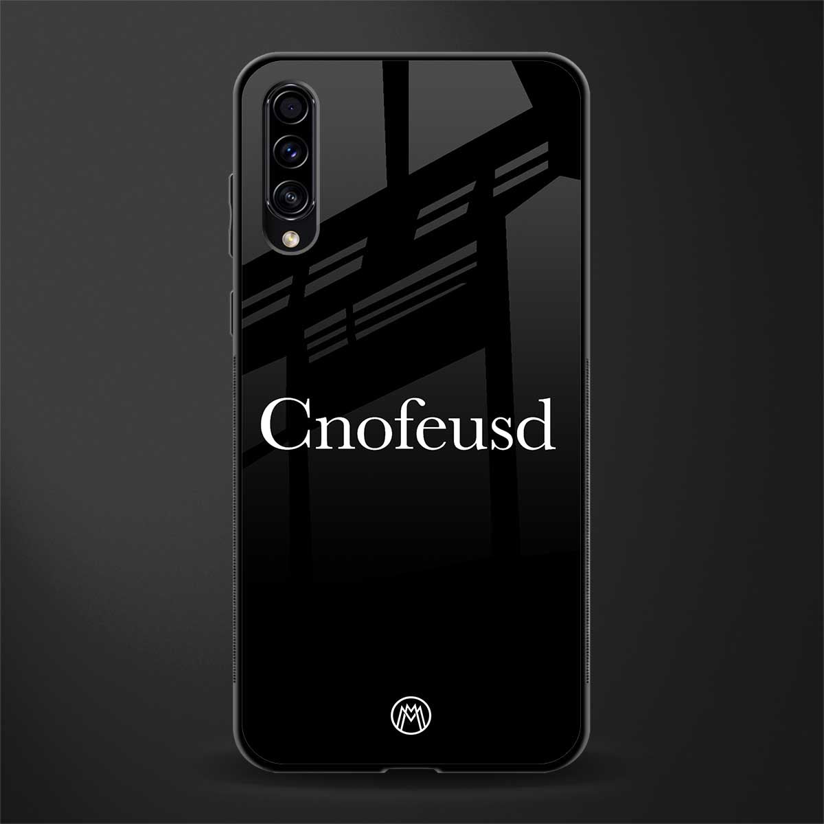 cnofeusd confused black glass case for samsung galaxy a70 image
