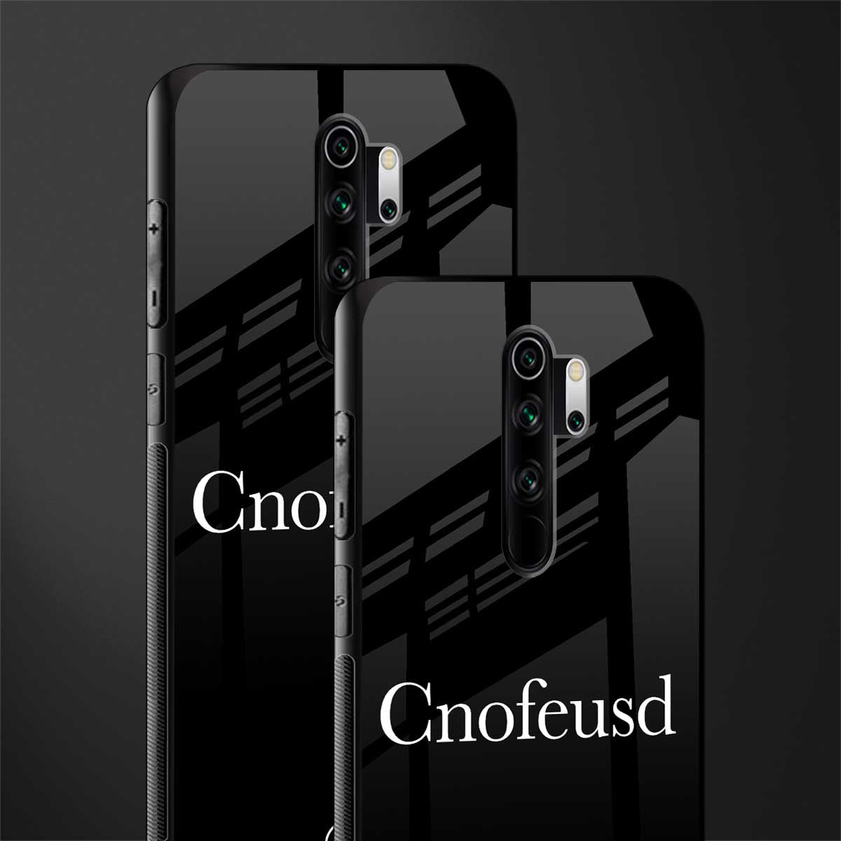 cnofeusd confused black glass case for redmi note 8 pro image-2