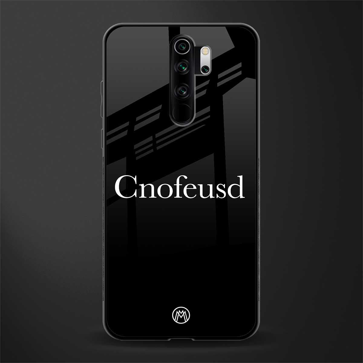 cnofeusd confused black glass case for redmi note 8 pro image