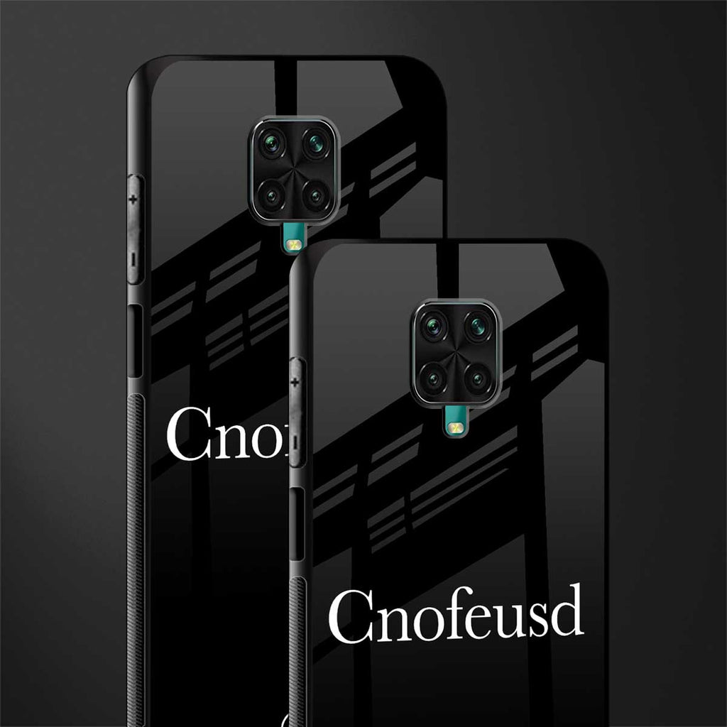 cnofeusd confused black glass case for redmi note 9 pro image-2