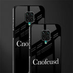 cnofeusd confused black glass case for redmi note 9 pro image-2