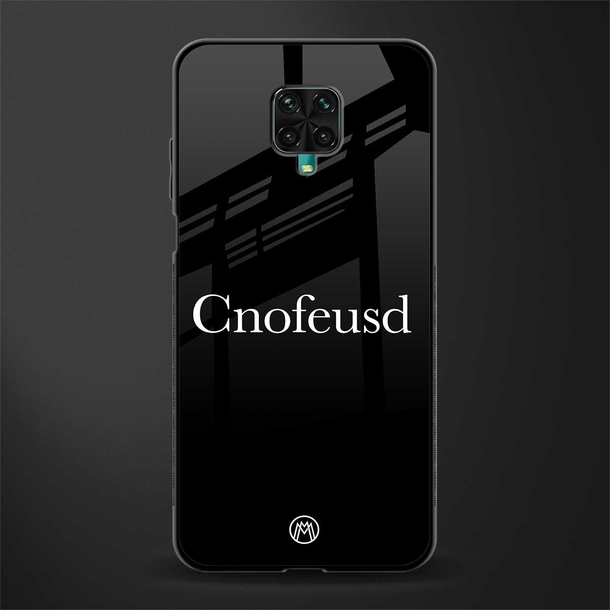 cnofeusd confused black glass case for redmi note 9 pro image