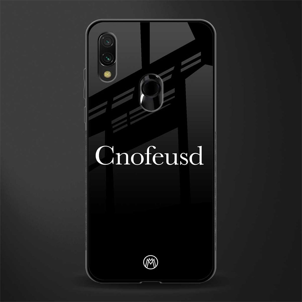 cnofeusd confused black glass case for redmi 7redmi y3 image