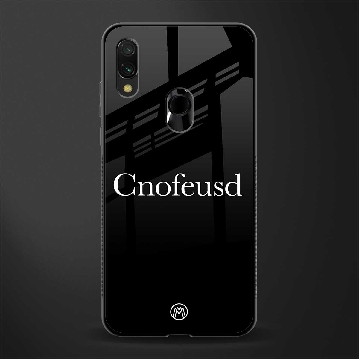 cnofeusd confused black glass case for redmi 7redmi y3 image
