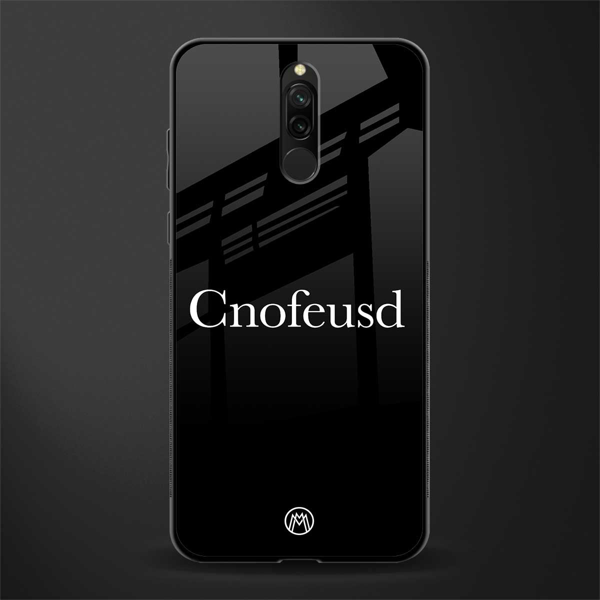 cnofeusd confused black glass case for redmi 8 image