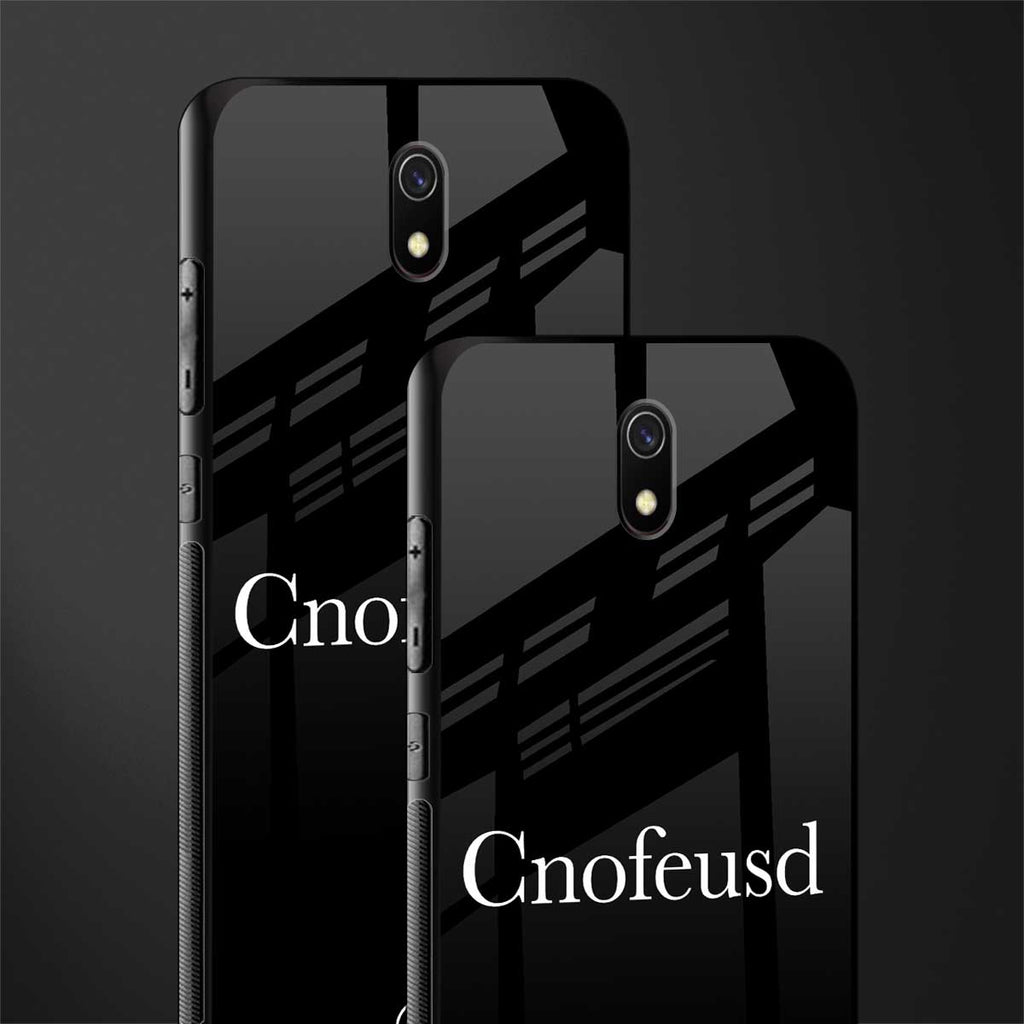 cnofeusd confused black glass case for redmi 8a image-2
