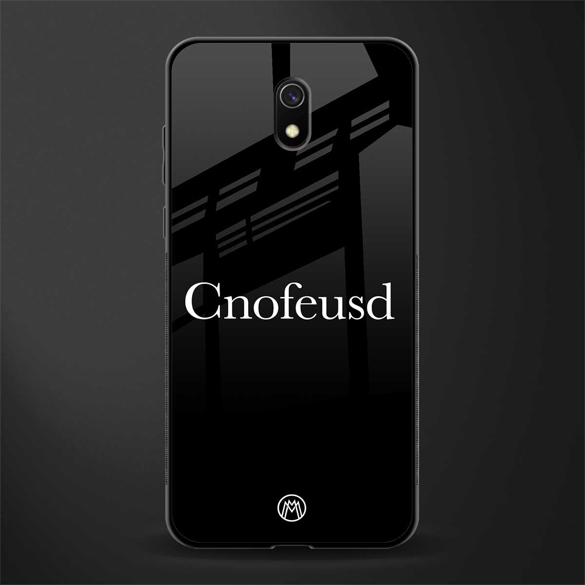 cnofeusd confused black glass case for redmi 8a image