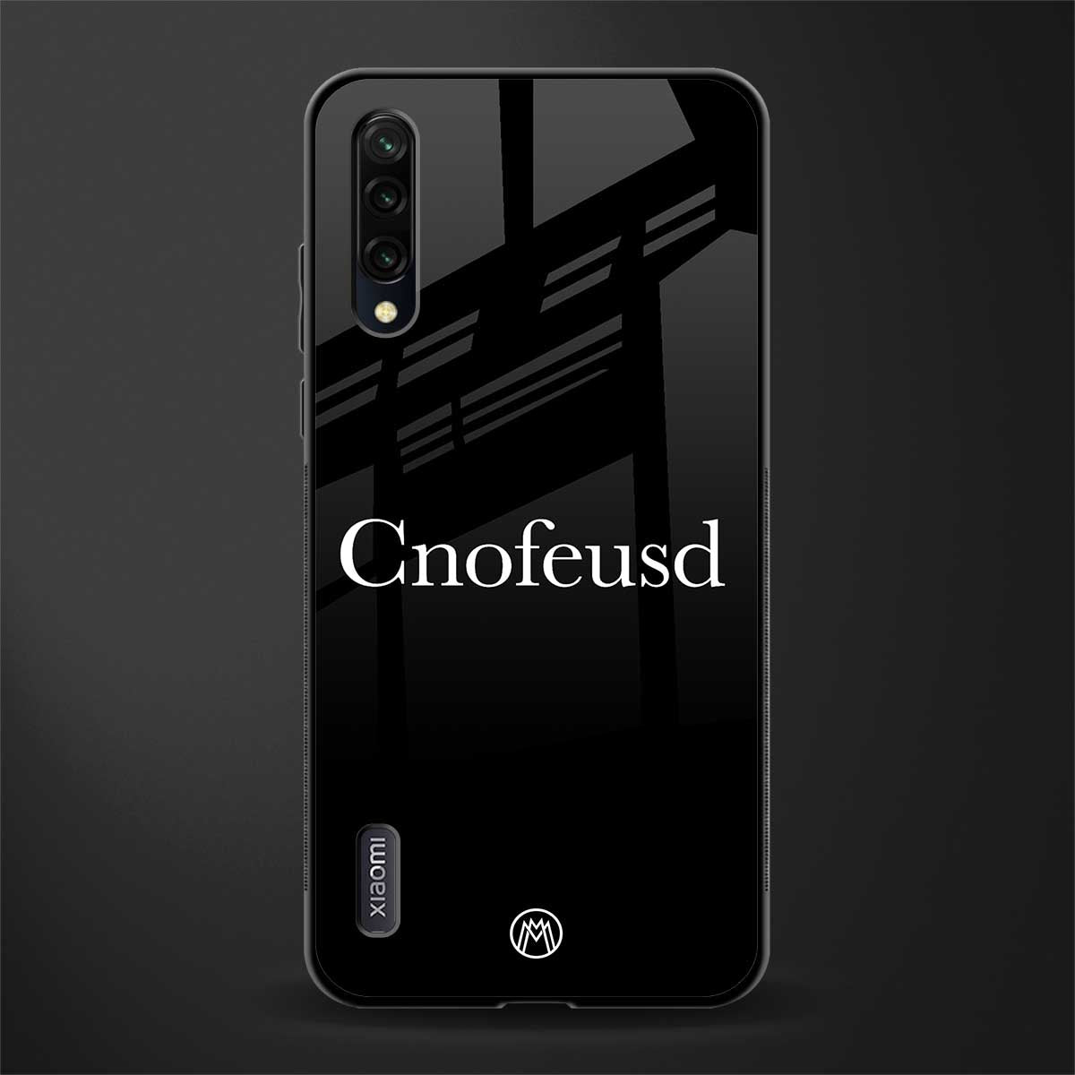 cnofeusd confused black glass case for mi a3 redmi a3 image