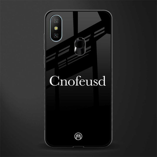 cnofeusd confused black glass case for redmi 6 pro image