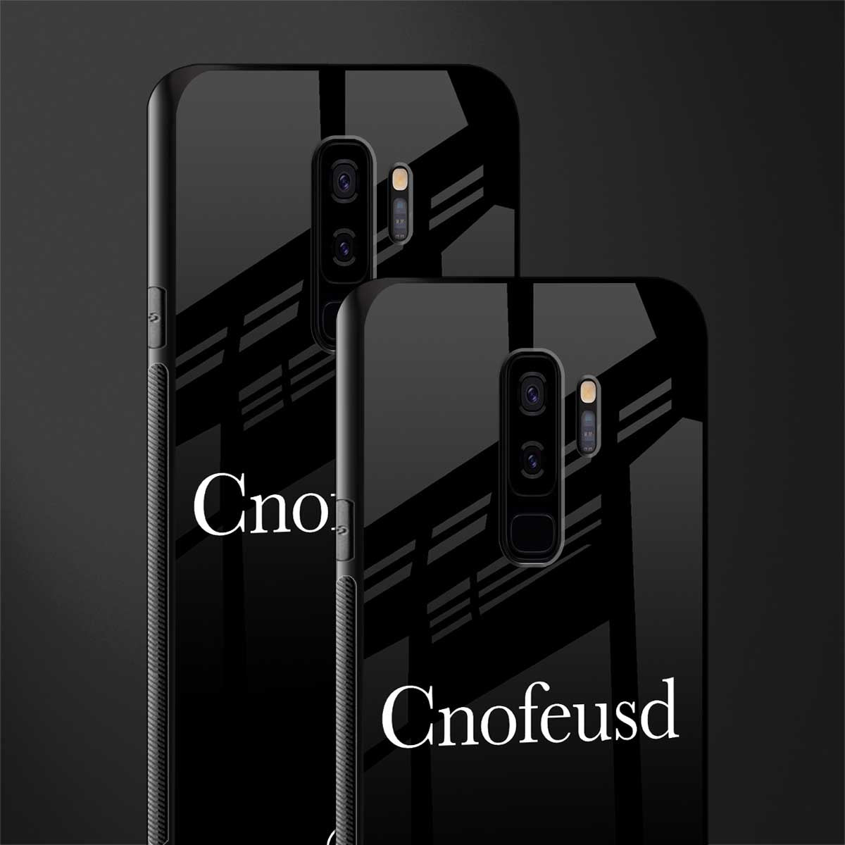 cnofeusd confused black glass case for samsung galaxy s9 plus image-2