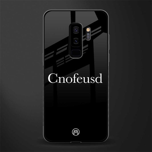 cnofeusd confused black glass case for samsung galaxy s9 plus image