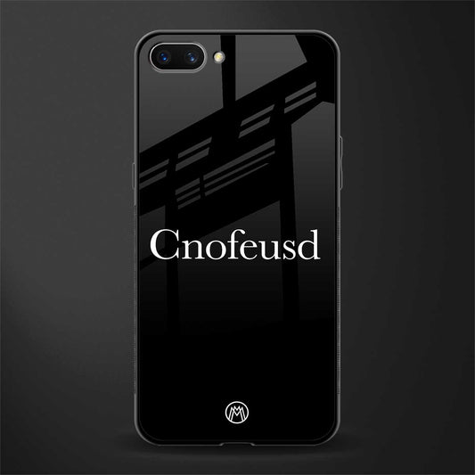 cnofeusd confused black glass case for oppo a3s image