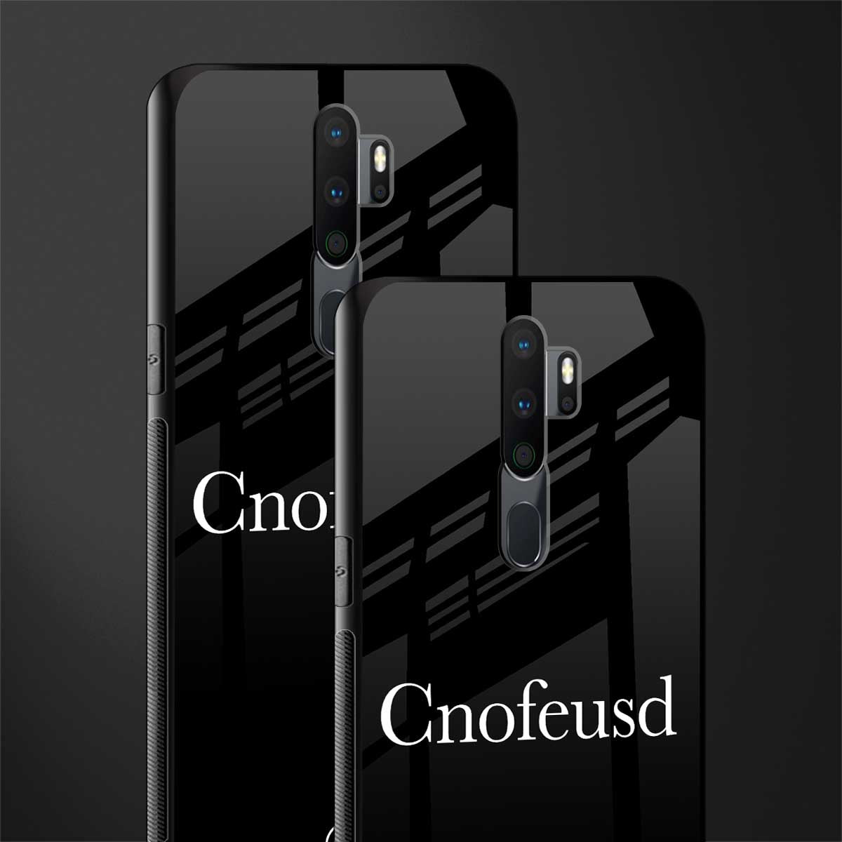 cnofeusd confused black glass case for oppo a5 2020 image-2