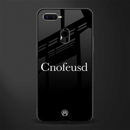 cnofeusd confused black glass case for oppo a7 image