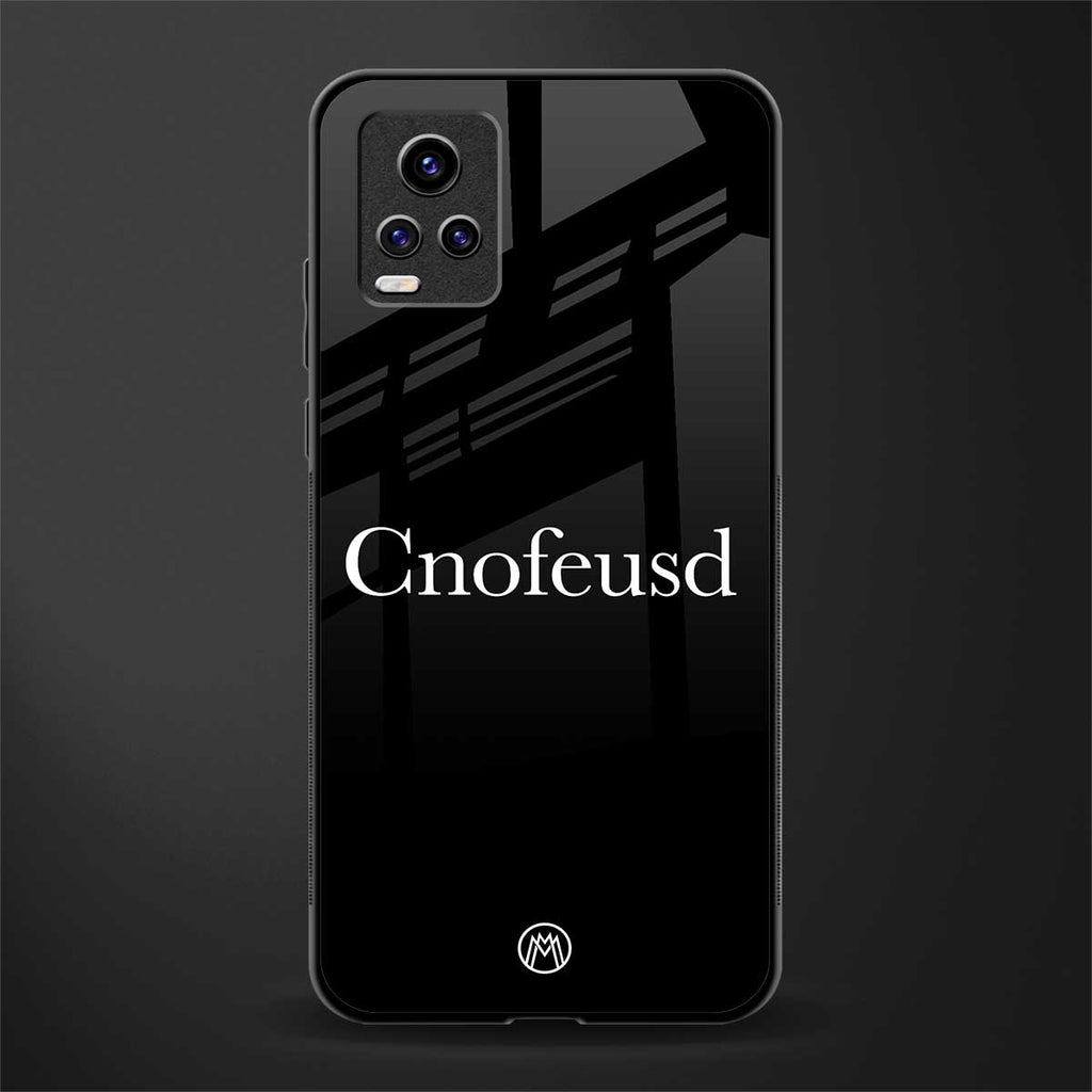 cnofeusd confused black back phone cover | glass case for vivo y73