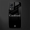 cnofeusd confused black glass case for vivo x60 pro image
