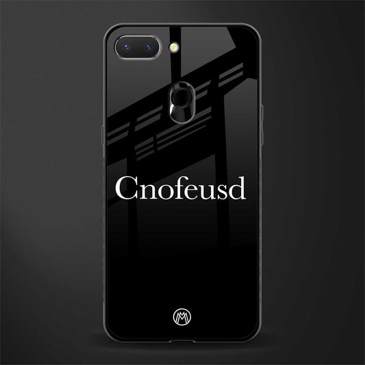 cnofeusd confused black glass case for oppo a5 image