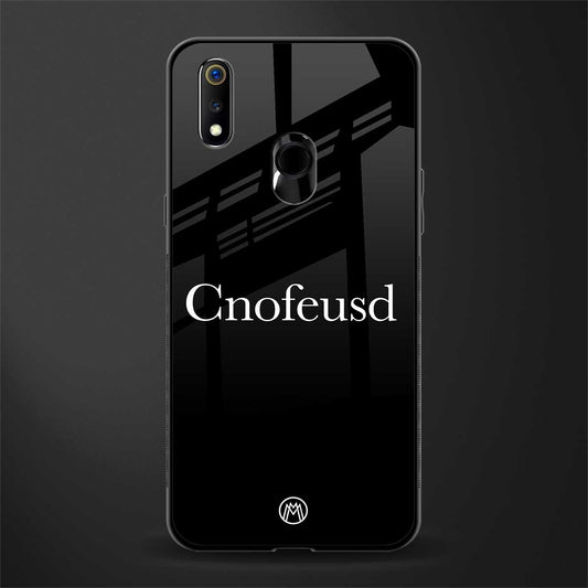 cnofeusd confused black glass case for realme 3 pro image