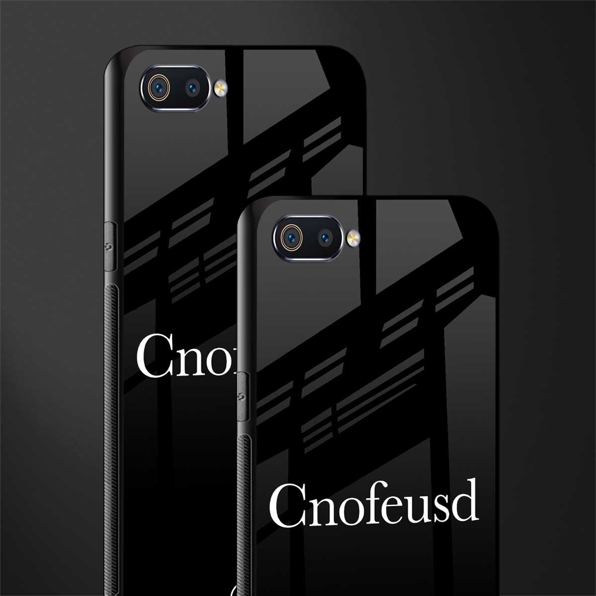 cnofeusd confused black glass case for realme c2 image-2