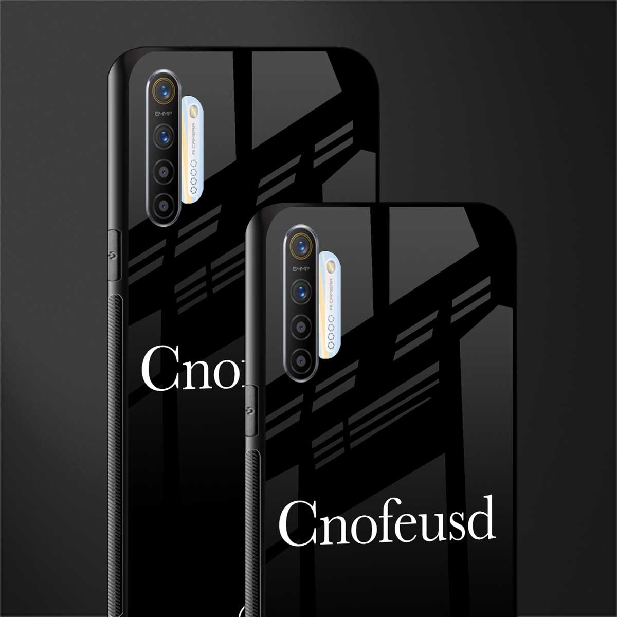 cnofeusd confused black glass case for realme xt image-2
