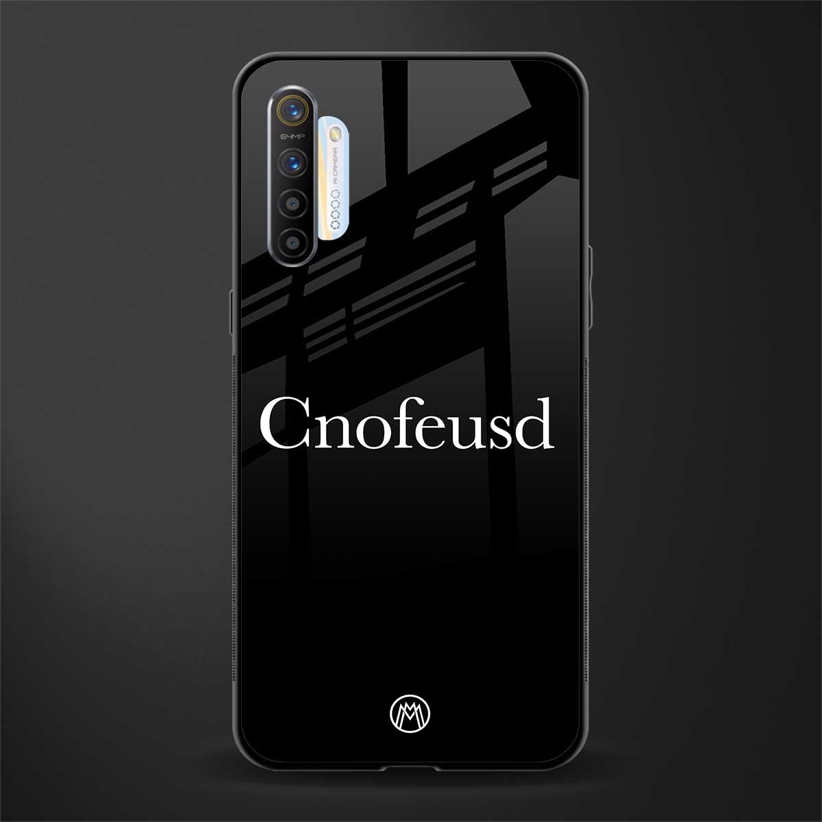 cnofeusd confused black glass case for realme xt image