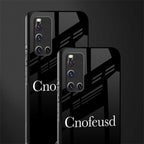 cnofeusd confused black glass case for vivo v19 image-2