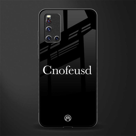 cnofeusd confused black glass case for vivo v19 image