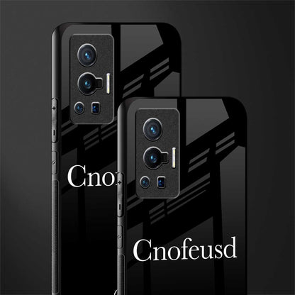 cnofeusd confused black glass case for vivo x70 pro image-2