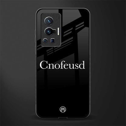cnofeusd confused black glass case for vivo x70 pro image