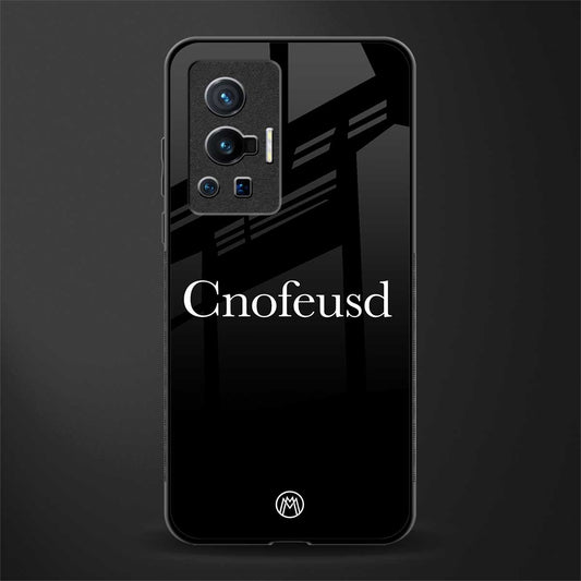cnofeusd confused black glass case for vivo x70 pro image
