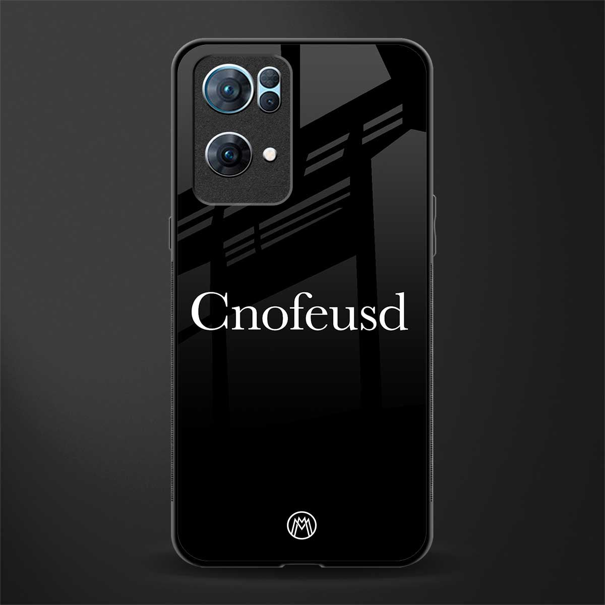 cnofeusd confused black glass case for oppo reno7 pro 5g image