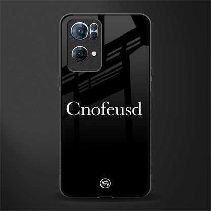 cnofeusd confused black glass case for oppo reno7 pro 5g image