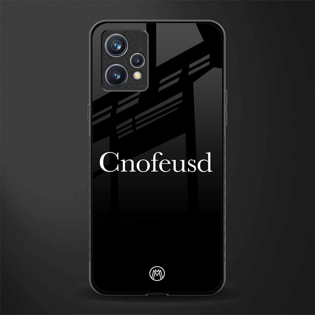 cnofeusd confused black glass case for realme 9 pro plus 5g image